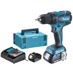 Perceuse visseuse 18 v + 2 batteries 4 ah + chargeur rapide + coffret makpac 2 makita ddf459rmj