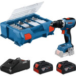 Perceuse - visseuse 18 v pro heavy gsr 18v - 65 + 2 batteries 4ah + chargeur + 82 accessoires dans l ...