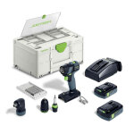 Perceuse - visseuse 18 v txs 18 c 3, 0 - set + 2 batterie 3 ah + chargeur + coffret systainer sys3 festool ...