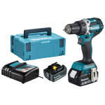 Perceuse - visseuse 18v + 2 batteries 5ah + chargeur + coffret makpac - makita - ddf484rtj
