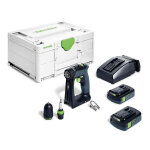 Perceuse - visseuse 18v cxs 18 c 3, 0 - plus + 2 batteries 3ah + chargeur + coffret systainer 3 - festool ...