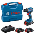 Perceuse - visseuse 18v gsr18v - 45 brushless + 3 batteries procore 4ah + chargeur en coffret l - case ...