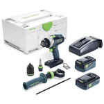 Perceuse - visseuse 18v quadrive tdc 18 / 4 5, 0 / 4, 0 i - plus + 1 batterie 4ah + 1 batterie 5ah + ...
