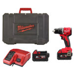 Perceuse - visseuse m18 18 v m18 blddrc - 502c brushless + 2 batteries 5 ah en coffret milwaukee 4933492835 ...