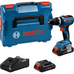 Perceuse - visseuse � percussion 18 v gsb 18v - 65 + 2 batteries procore 4 ah + chargeur + l - boxx bosch ...