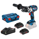 Perceuse - visseuse  percussion 18v gsb 18v - 110 c + 2 batteries procore 4ah + chargeur - bosch - 06019g030b ...