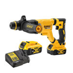 Perforateur sds plus 18v brushless xr 3j + 1 batterie xr 5ah + chargeur + coffret - dewalt - dch263p1 ...