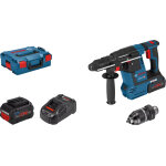 Perforateur sds - plus 18v gbh 18v - 26f professional + 2 batteries procore18v 5, 5ah + chargeur rapide ...