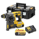 Perforateur sds plus 18v xr + 2 batteries 5ah + chargeur + coffret t - stak - dewalt - dch273p2
