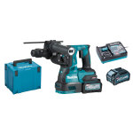 Perforateur sds plus 40 v + 2 batteries xgt 4 ah + chargeur + coffret makpac makita hr004gm201