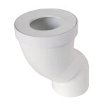 Pipe orientable de wc diam�tre 100 joint 85 / 107 nicoll 1pwor blanc