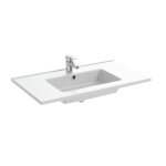 Plan vasque blanc 81 x 46, 5 cm 1 cuve ola jacob delafon exta112 - 00