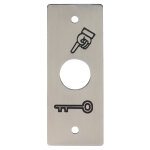 Plaque inox grav�e exit avec braille diam�tre 19 mm sewosy ppbp19 be