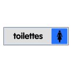 Plaque toilettes femmes en plexi couleur 170x45mm - novap - 4036496
