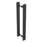 Poign�e b�ton en applique roc design acier finition noir mantion rd - 5b