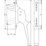 Poigne de crmone aluminium  1 fourche fixation invisible - argenta - 518101