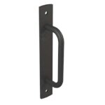 Poign�e plate en applique roc design acier finition noir mantion rd - 6b