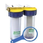 Double filtre anti - tartre 3 / 4'' avec querre cartouche et cl polar fd34c