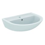 Lavabo ulysse en porcelaine blanche avec trop - plein 60x47 cm porcher p125601