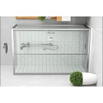 Porte coulissante equi 137 - 140cm chrom en verre claire - roth - 1406000039