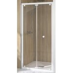 Porte de douche pliante supra iii s 80cm avec profil blanc - kinedo - pa1560btn