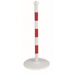 Poteau acier sur socle à poser rouge / blanc - novap - 2246507 Poteau acier sur socle à poser rouge / blanc - novap - 2246507