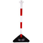 Poteau de balisage x - post sur socle lest� rouge et blanc 2, 9 kg 90 cm novap 2009997 blanc