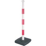 Poteau pvc 0, 90 m rouge / blanc sur socle � lester 4 kg novap 2001083 blanc