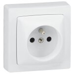 Prise de courant 2 x 2p + t asl  borne automatique en saillie legrand 086076 blanc 9003