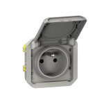 Prise de courant 2p + t plexo 16a 250v avec enjoliveur finition gris - legrand - 069551l Prise de courant 2p + t plexo 16a 250v avec enjoliveur finition gris - legrand - 069551l
