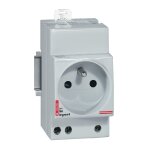 Prise de courant modulaire 2p + t 10a  16a 250v  clips - legrand - 004280