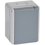 Prise �tanche plexo 3p + t 32 a complet saillie gris legrand 055875 gris