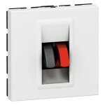 Prise haut - parleur mosaic � 2 modules avec bronier 4 mm2 legrand 078751 blanc