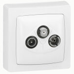 Prise tv - r - sat asl saillie complet blanc legrand 086042 blanc