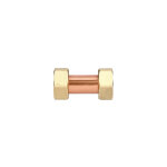 Raccord fou 2 pices crou prisonnier femelle 12 / 17 laiton - garis - d09501b