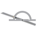 Rapporteur d'angle en acier 400 x 200 mm avec rgle coulissante wilmart 254613