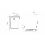 Receveur de douche arkitekt carr 80x80cm antidrapant - vitra - 5805l003m0578