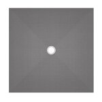 Receveur fundo primo carr 900 x 900 x 40 mm trou central sans bonde wedi 73735170 gris