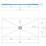 Receveur rectangle fundo primo 1800 x 900 x 40 mm trou central sans bonde wedi 073735180 n. c.