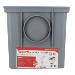 Regard eaux pluviales 25x25x25 cm embo�tures femelles gris clair nicoll rpct gris clair