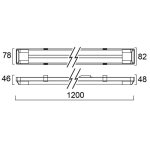 Rglette led ip20 batten 4000k 30w double l1200mm - sylvania - 0045163