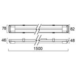 Rglette led ip20 batten 4000k 36w double l1500mm - sylvania - 0045164