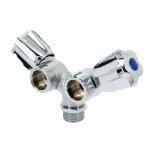 Robinet double de machine � laver laiton chrom� garis b01 - rmldb