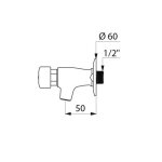 Robinet de lavabo temporis mural tempostop 1 / 2'' avec rosace - delabie - 746292