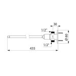 Robinet poussoir temporisé de lavabo tempogenou commande fémorale droit - delabie - 735400 Robinet poussoir temporisé de lavabo tempogenou commande fémorale droit - delabie - 735400