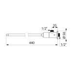 Robinet poussoir temporisé de lavabo tempogenou commande fémorale équerre - delabie - 734100 Robinet poussoir temporisé de lavabo tempogenou commande fémorale équerre - delabie - 734100