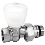 Robinet radiateur droit r6tg srie fer simple rglage 1 / 2'' 15x21 chrom - giacomini - r6x033