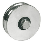 Roue � gorge ronde d 140 x 32 mm vis 16 x 70 mm gorge 20 mm charge 600 kg avl 916140a / 2