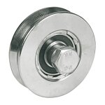 Roue � gorge en v diam�tre 120 x 32 mm vis 14 x 70 mm avl 916120y / 2