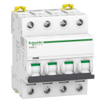 Disjoncteur acti9 ic60n 4p courbe c 63 a schneider electric a9f77463